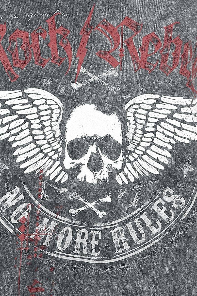 EMP Top grau von Rock Rebel by EMP Online