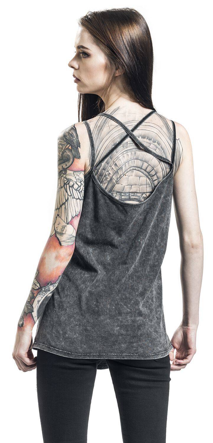 EMP Top grau von Rock Rebel by EMP Online