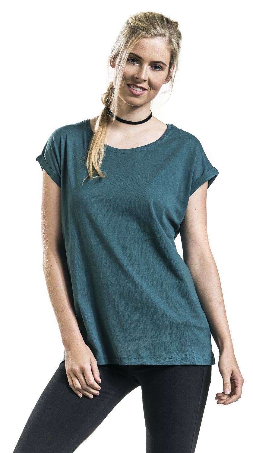 EMP "Ladies Extended Shoulder Tee" T-Shirt petrol von Urban Classics Valentinstagsangebot