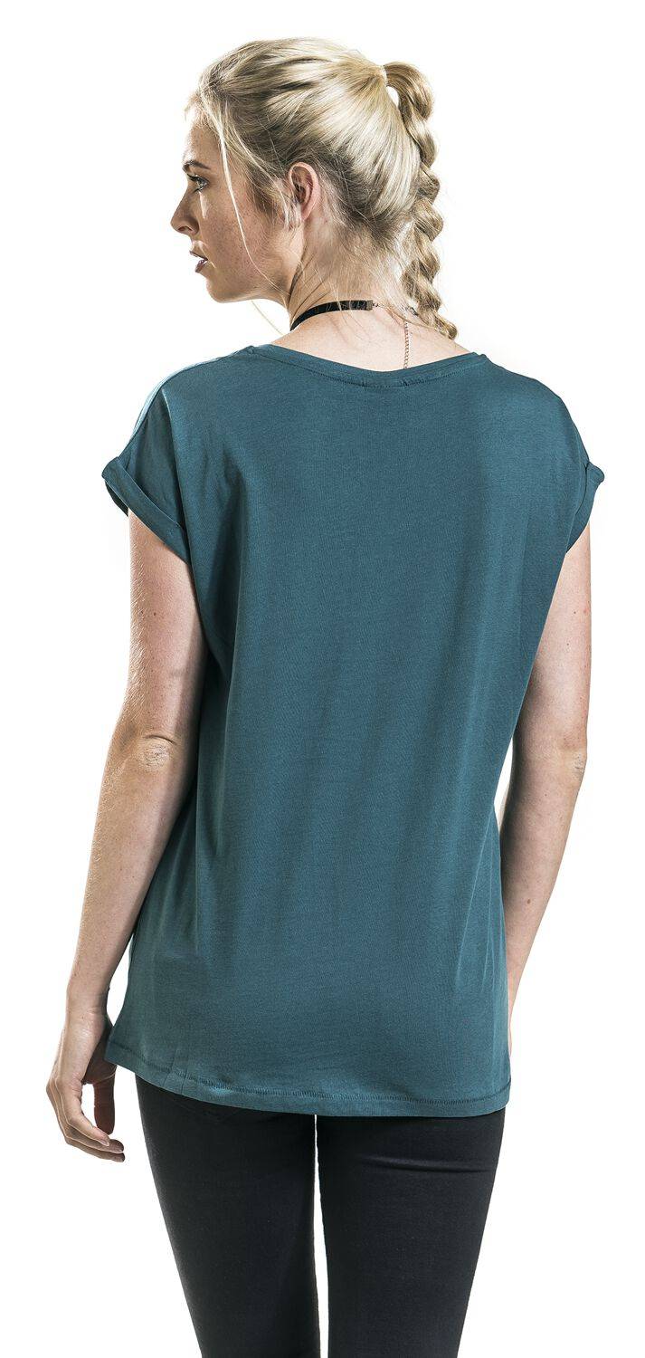 EMP "Ladies Extended Shoulder Tee" T-Shirt petrol von Urban Classics Valentinstagsangebot