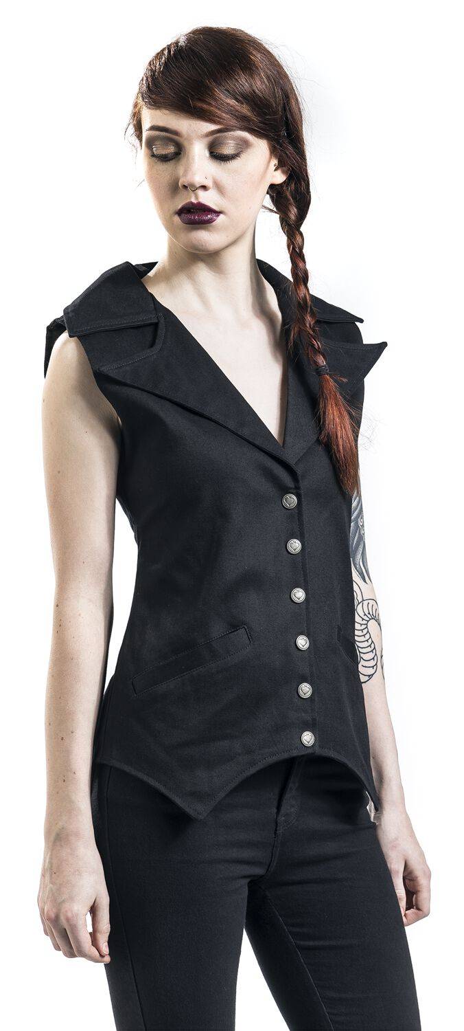 EMP Weste schwarz von Gothicana by EMP Heißer Verkauf