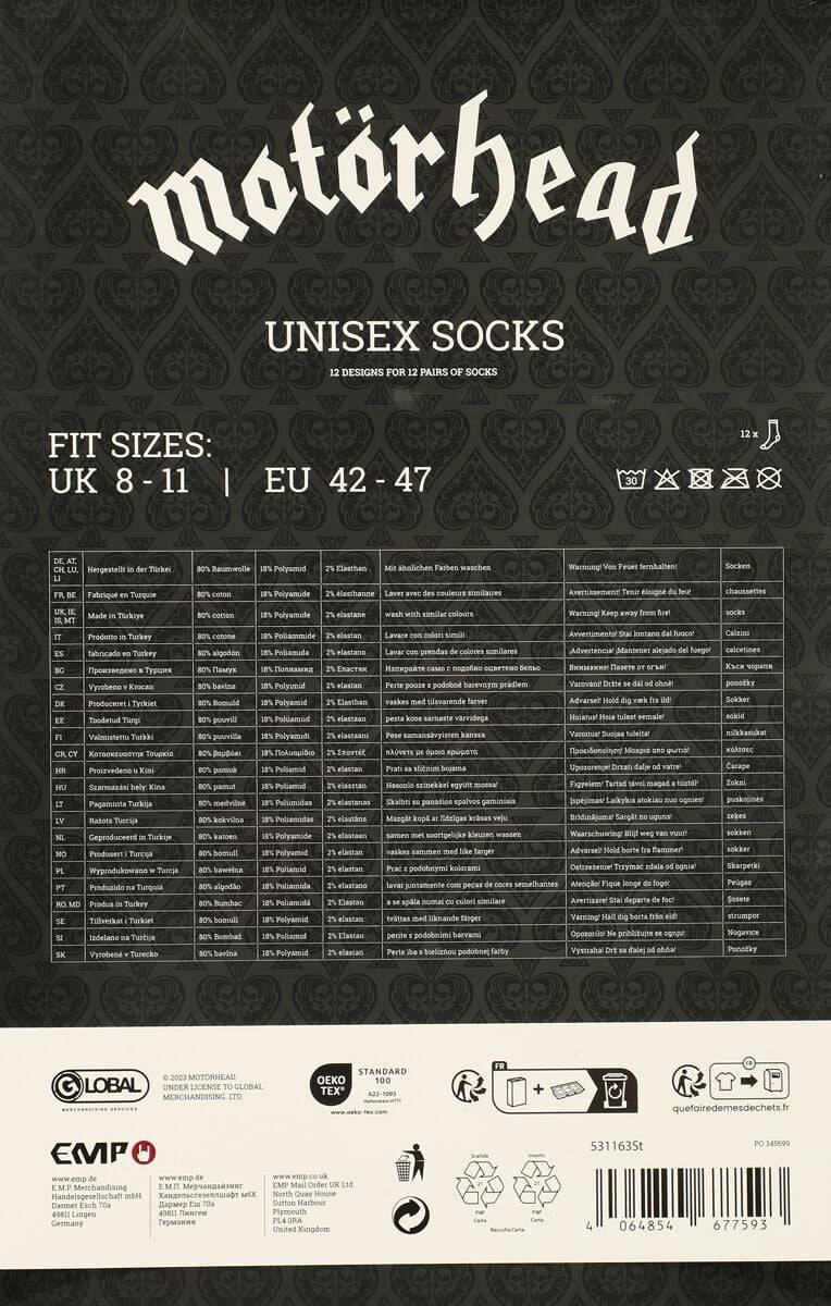 EMP "Socken-Adventskalender" Adventskalender multicolor von Motörhead Blitzangebot