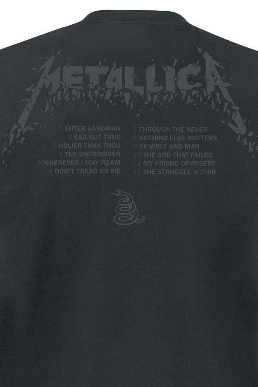EMP "M - Black Album" T-Shirt schwarz von Metallica Begrenzt auf 3 Tage