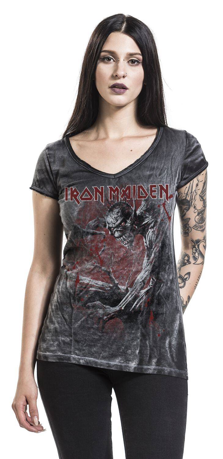 EMP "Fear Of The Dark Vintage" T-Shirt schwarz/used look von Iron Maiden Black Friday Preise