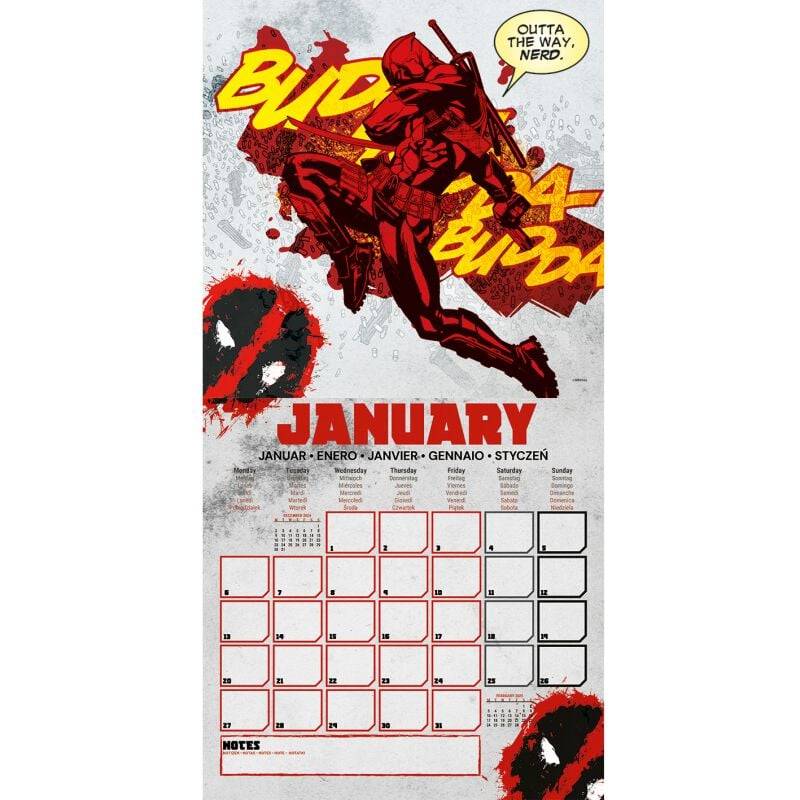 EMP "Wandkalender 2025" Kalenderbuch multicolor von Deadpool Kostenloser Versand