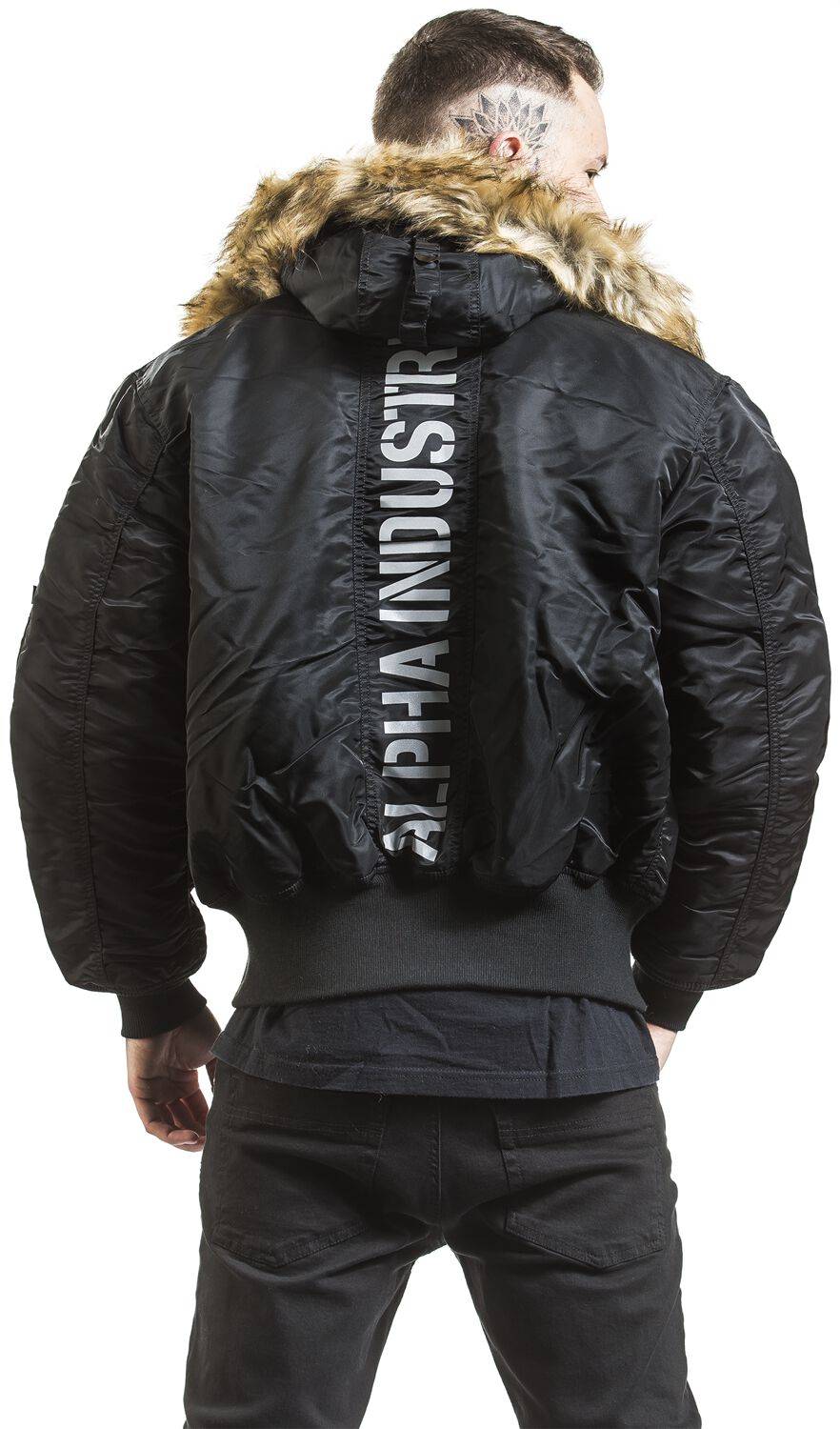 EMP "45P Hooded Custom" Winterjacke schwarz von Alpha Industries Versandkostenfrei