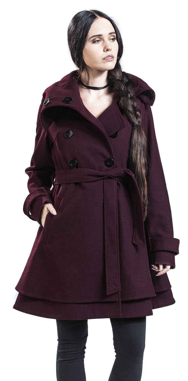 EMP Wintermantel dunkelrot von Black Premium by EMP Letzte 3 Tage