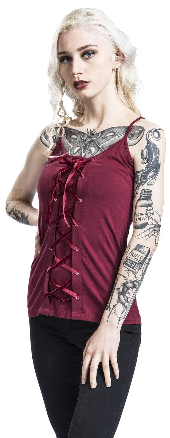 EMP Top bordeaux von Gothicana by EMP Begrenzt auf 3 Tage