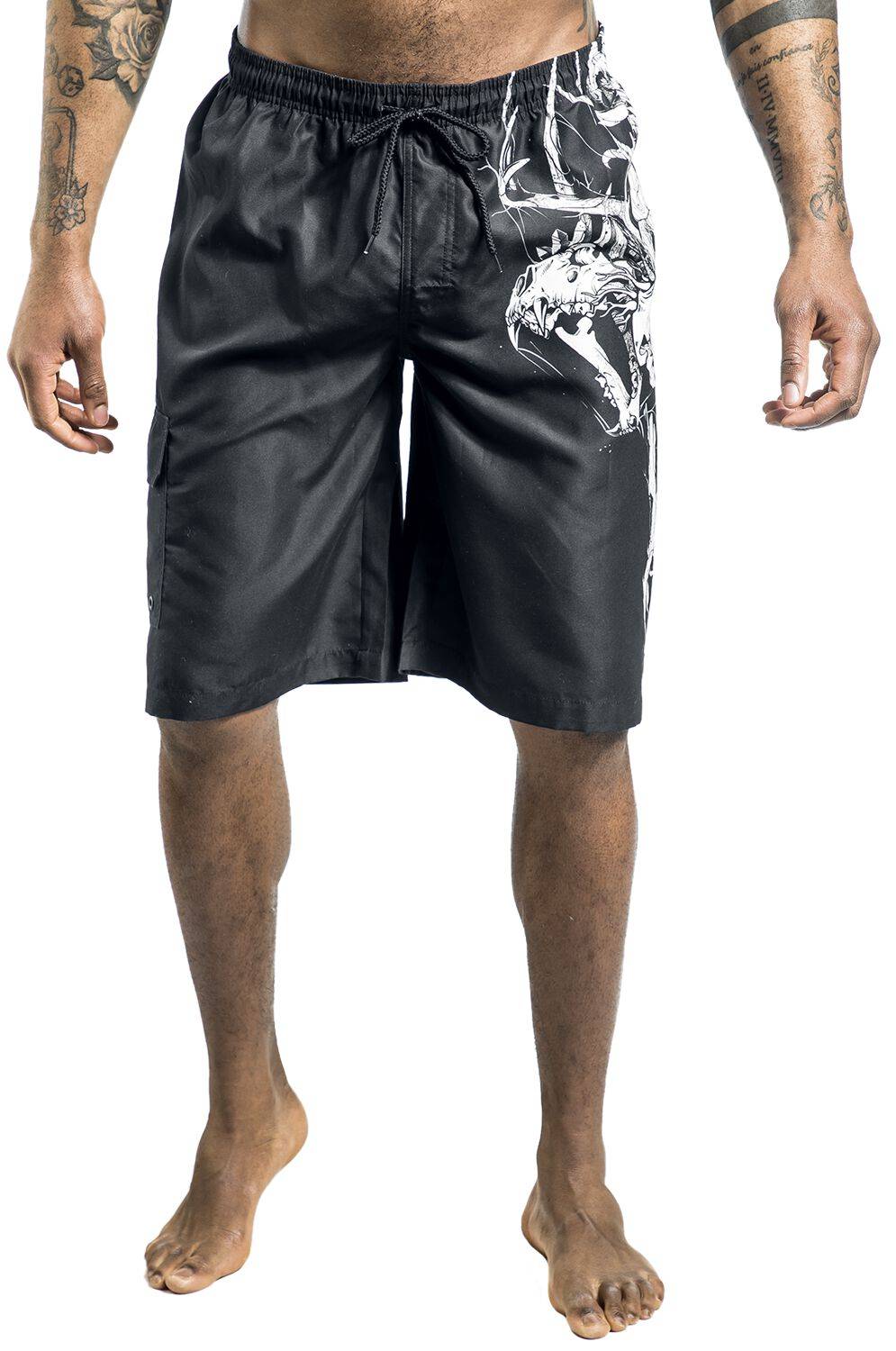 EMP Badeshort schwarz von Gothicana by EMP Black Friday Preise