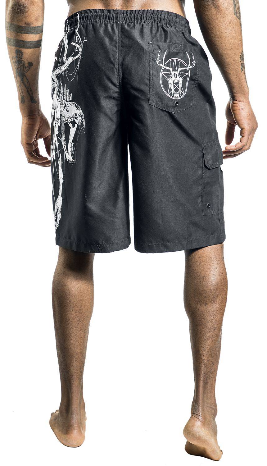 EMP Badeshort schwarz von Gothicana by EMP Black Friday Preise