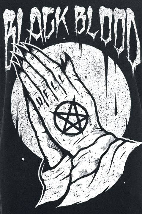 EMP "Praying Hands" Tank-Top schwarz von Black Blood by Gothicana Im Verkauf