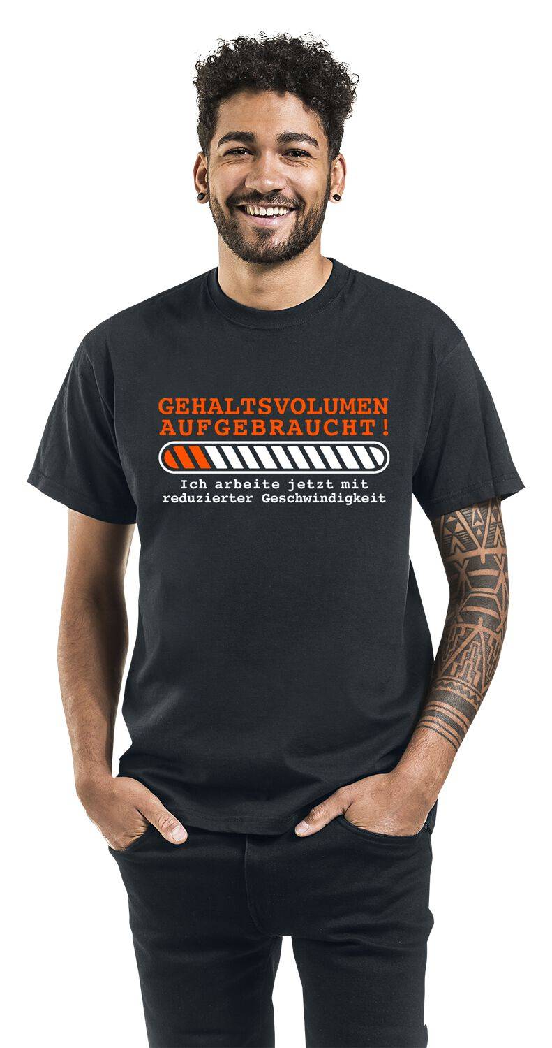 EMP "Gehaltsvolumen aufgebraucht!" T-Shirt schwarz von Beruf & Karriere Cyber Monday