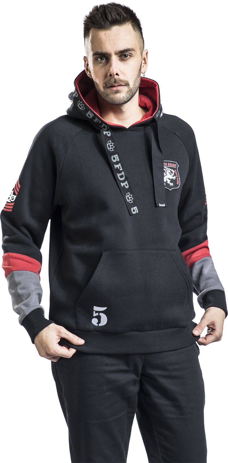 EMP "EMP Signature Collection" Kapuzenpullover schwarz/grau/rot von Five Finger Death Punch Blitzangebot