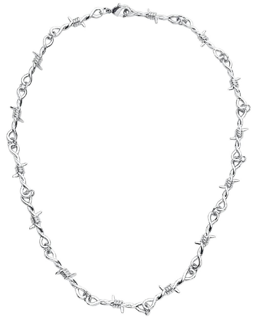 EMP "Barbed Wire Necklace" Halskette silberfarben von Urban Classics