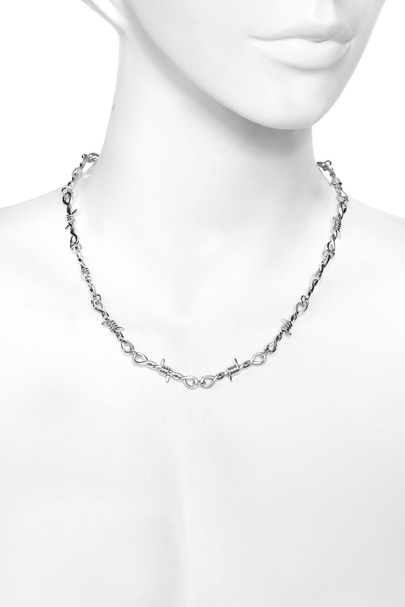 EMP "Barbed Wire Necklace" Halskette silberfarben von Urban Classics Zeitbegrenzte Promotion