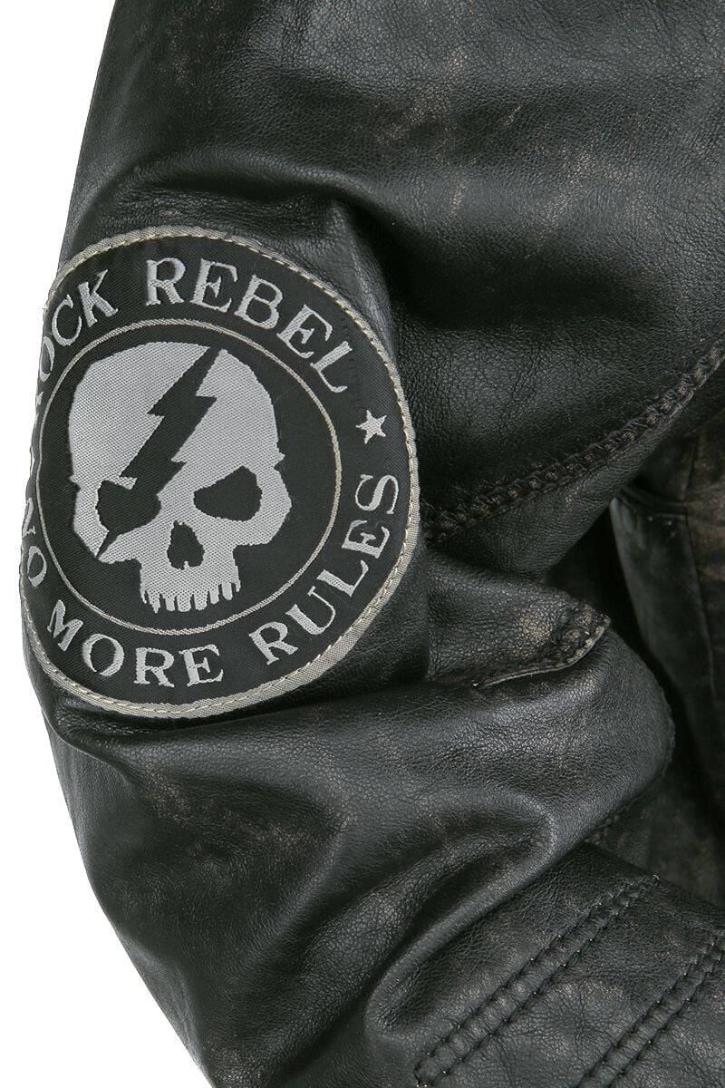 EMP Lederjacke dunkelgrau von Rock Rebel by EMP Begrenzt auf 3 Tage