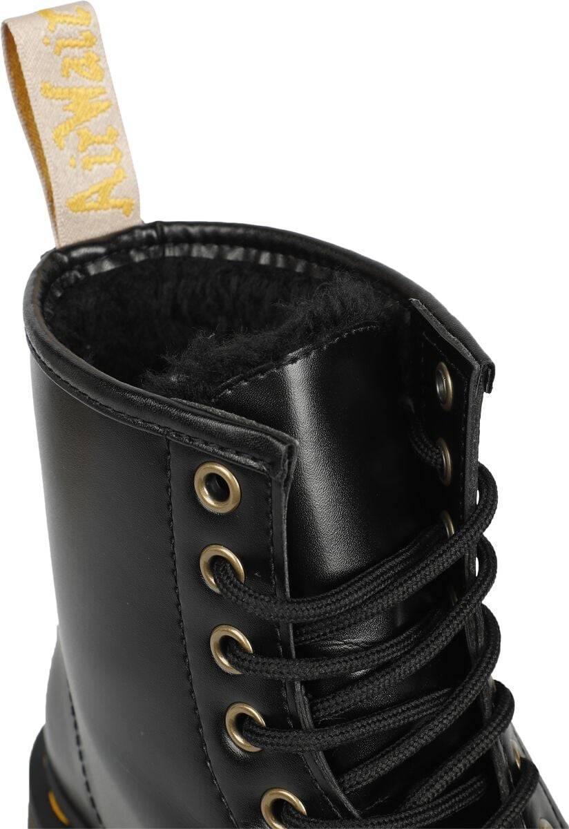 EMP "Vegan 1460 - Black Norfolk Flat" Boot schwarz von Dr. Martens 50% Rabatt für begrenzte Zeit