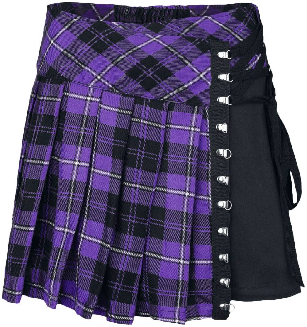 EMP "Hybrid Skirt" Kurzer Rock lila/schwarz von Chemical Black