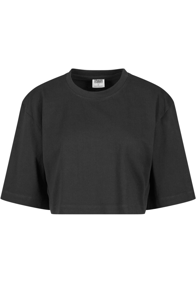EMP "Ladies Heavy Organic Oversized Cropped Tee" T-Shirt schwarz von Urban Classics