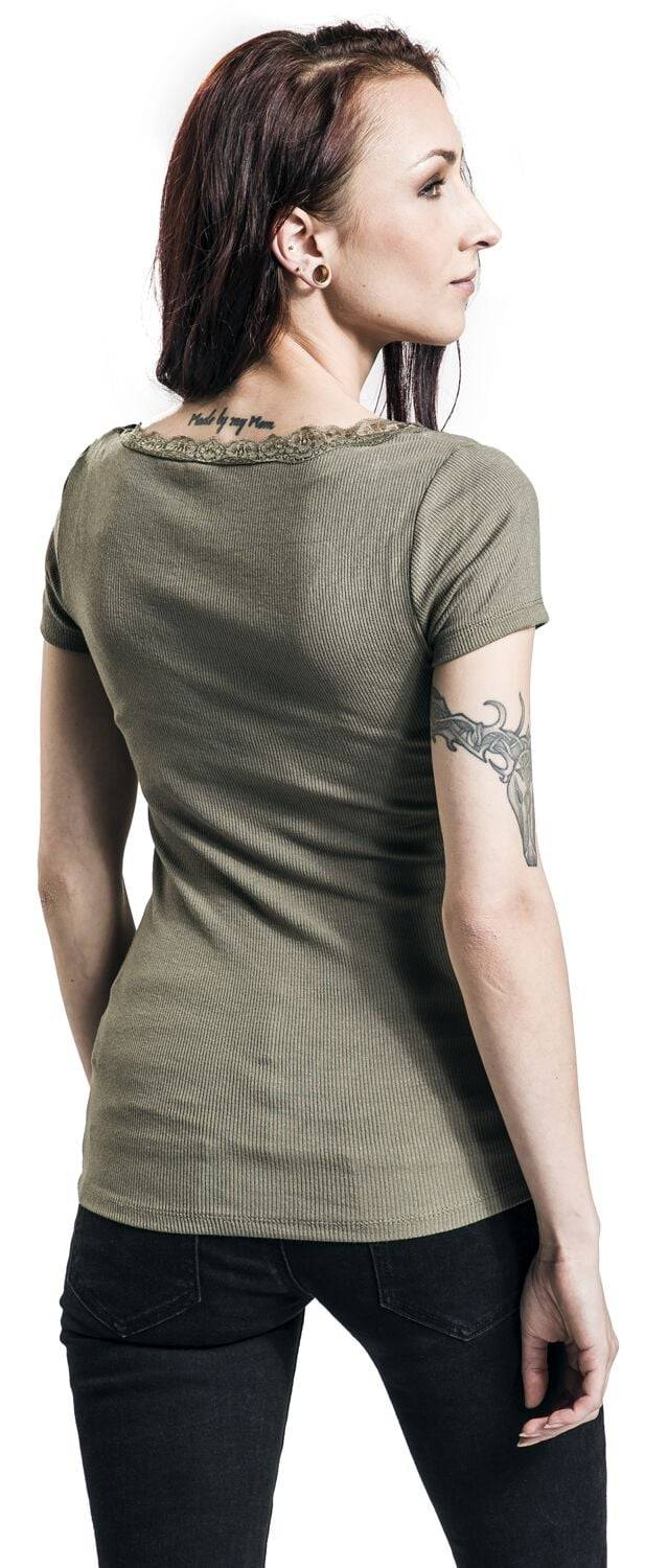 EMP "Mariella" T-Shirt khaki von Hailys Bestseller