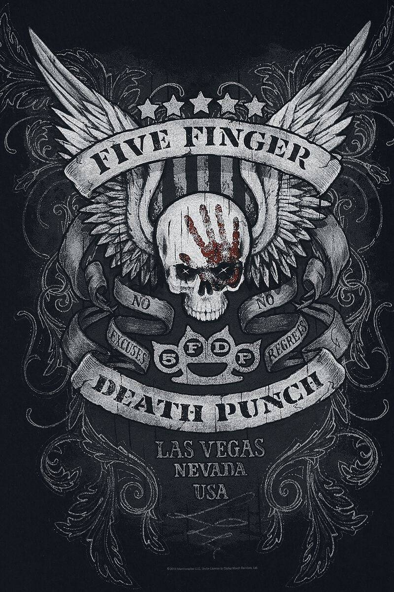 EMP "No Regrets" T-Shirt schwarz von Five Finger Death Punch Neueste Stile
