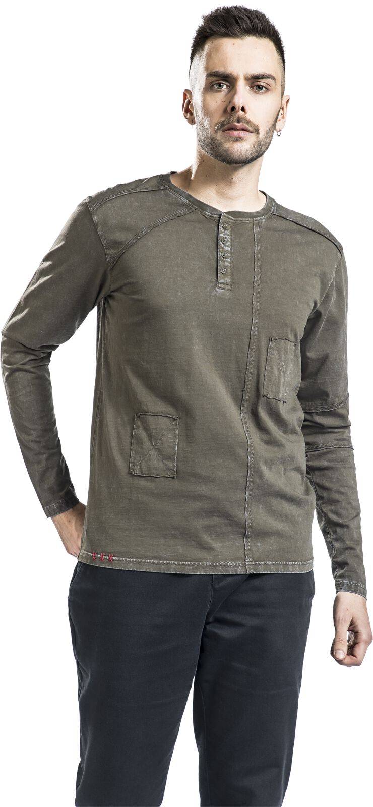 EMP Langarmshirt grün von Rock Rebel by EMP Letzte 2 Tage