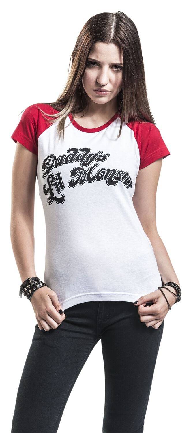 EMP "Daddy's Lil' Monster" T-Shirt weiß/rot von Suicide Squad Online