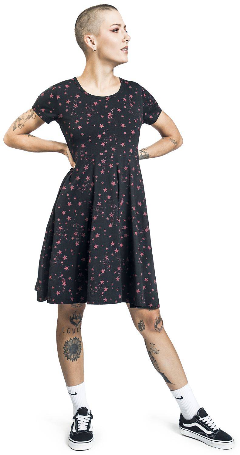 EMP Kurzes Kleid schwarz/rot von RED by EMP Auslauf