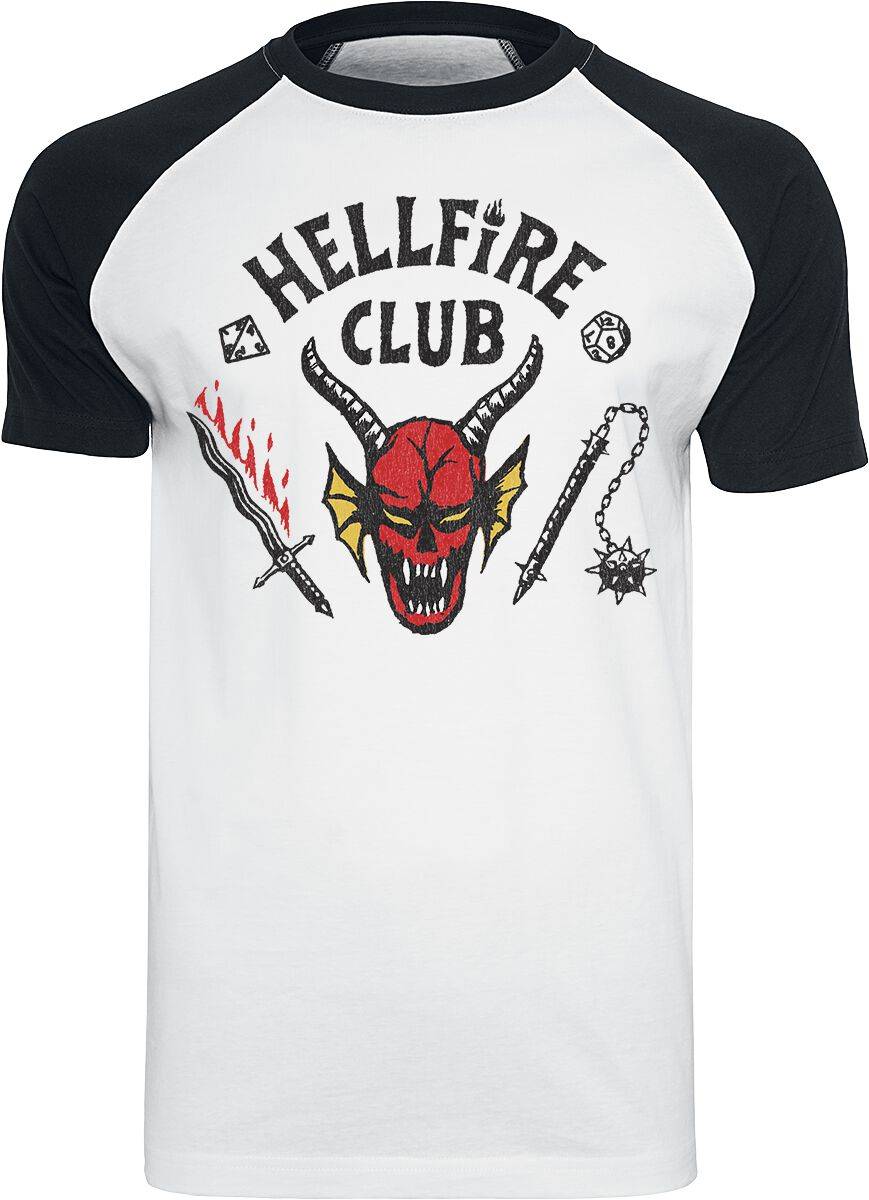EMP "Hellfire Club" T-Shirt weiß/schwarz von Stranger Things