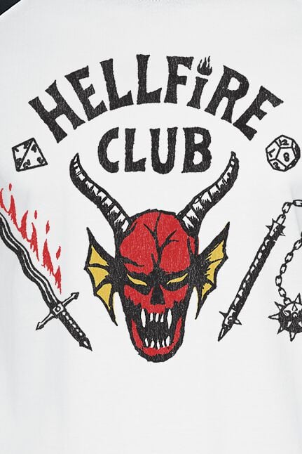 EMP "Hellfire Club" T-Shirt weiß/schwarz von Stranger Things Verkauf