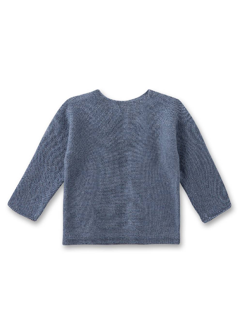 Sanetta Baby-Strickpullover Blau aus Wolle Kauf eins, bekomm eins gratis
