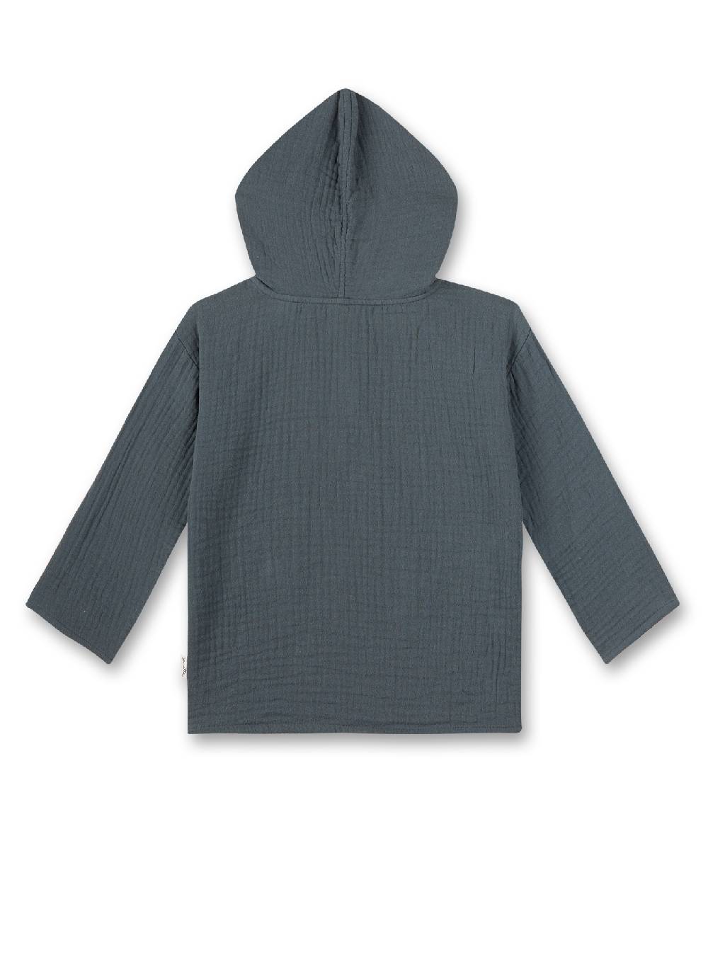 Sanetta Jungen-Langarmshirt mit Kapuze Dunkelblau aus Musselin Clearance-Verkauf
