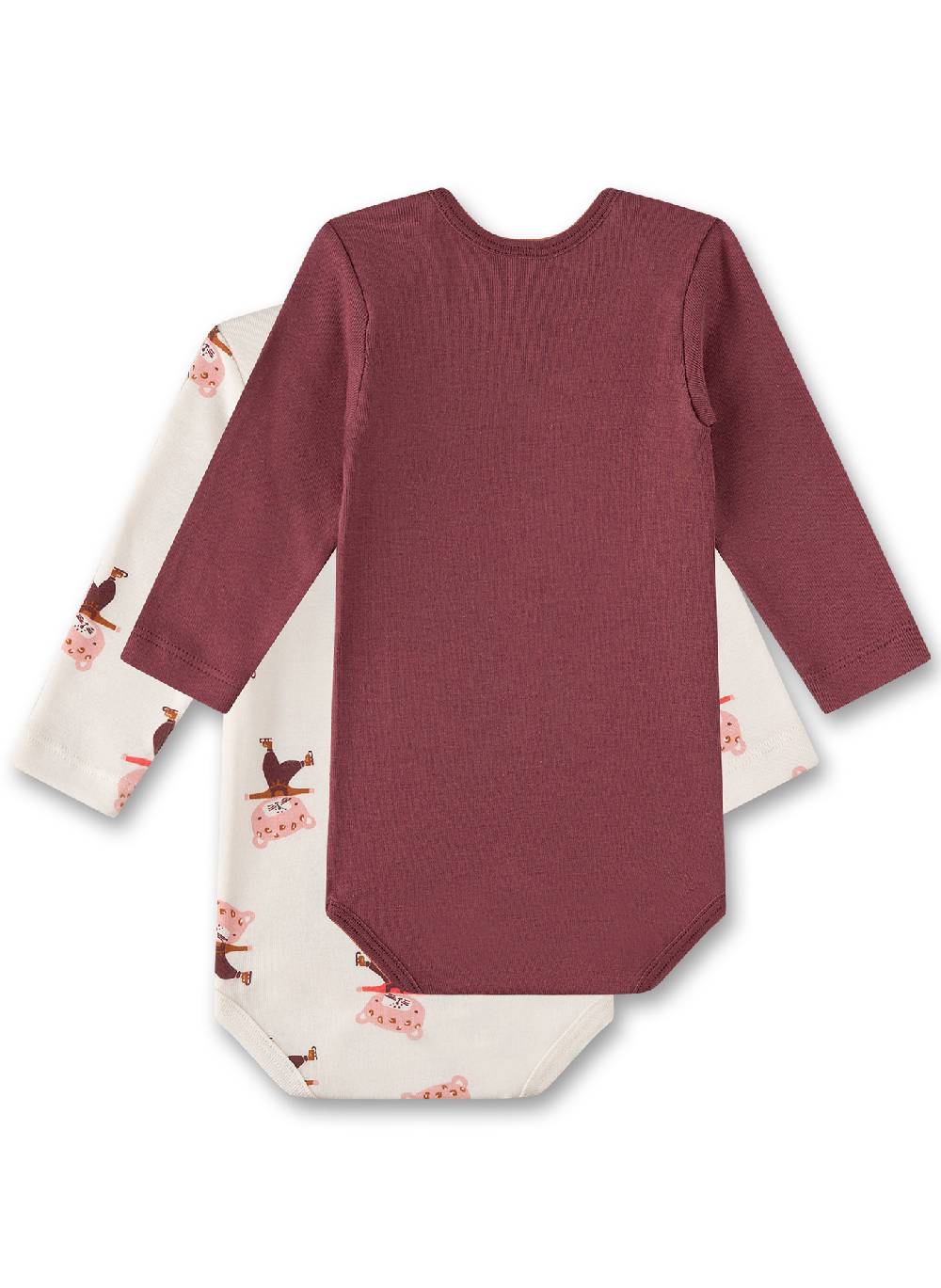 Sanetta Body langarm (Doppelpack) Off-White & Rosa Heißer Verkauf