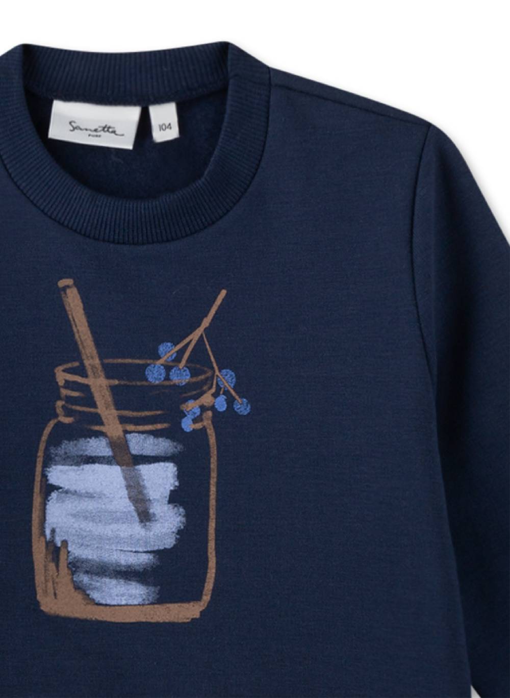 Sanetta Mädchen-Sweatshirt Dunkelblau Zeitlich begrenztes Angebot