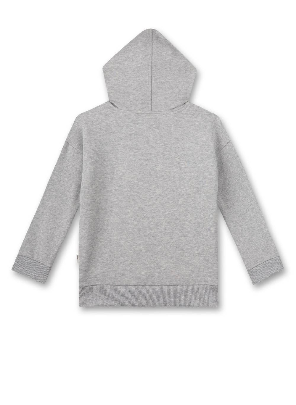 Sanetta Jungen-Sweatshirt Graumelange mit Kapuze Outlet
