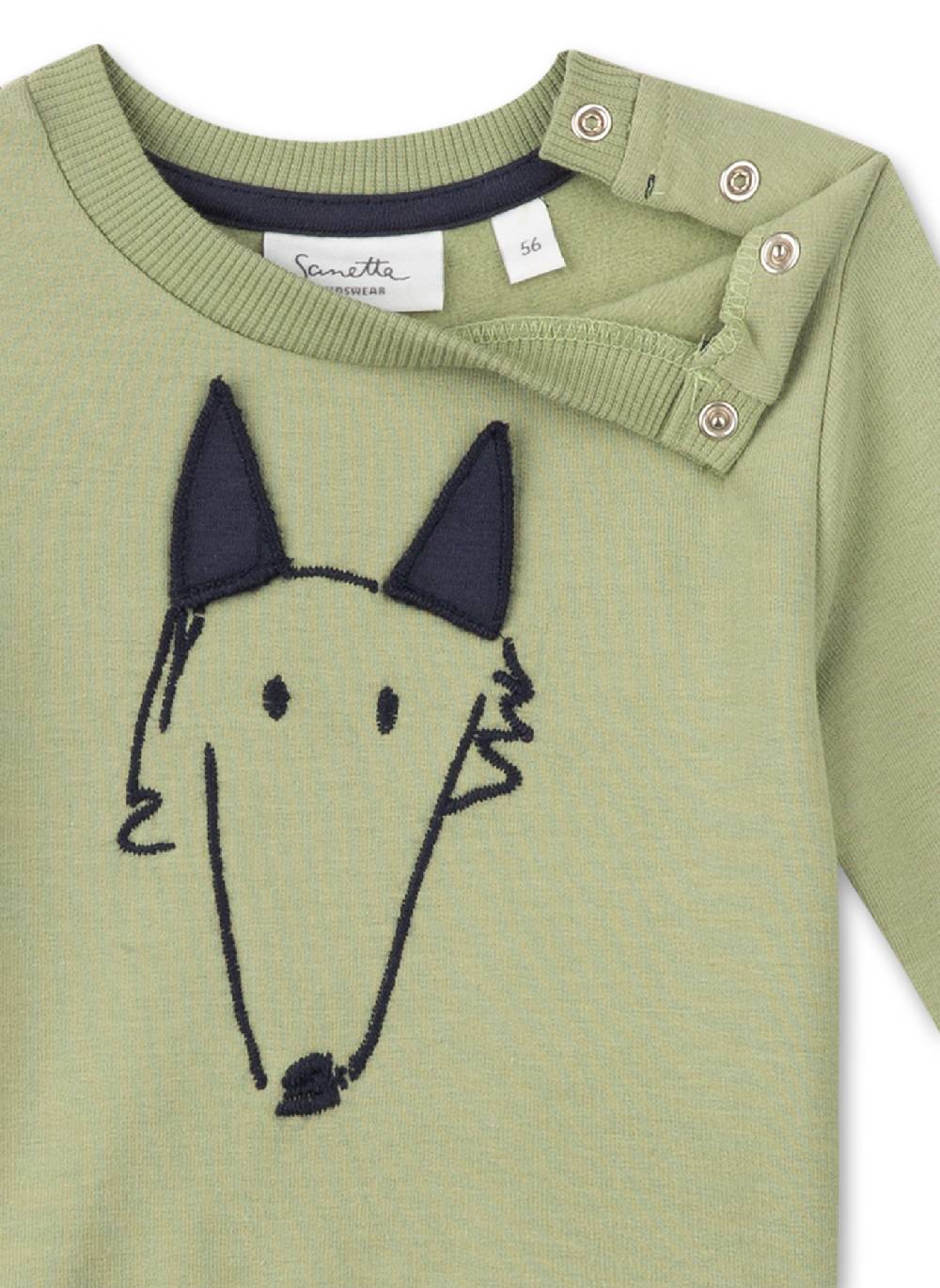 Sanetta Jungen-Sweatshirt Grün Saisonschlussverkauf