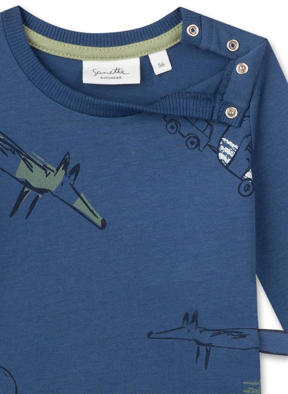 Sanetta Jungen-Langarmshirt Blau Tiefpreis
