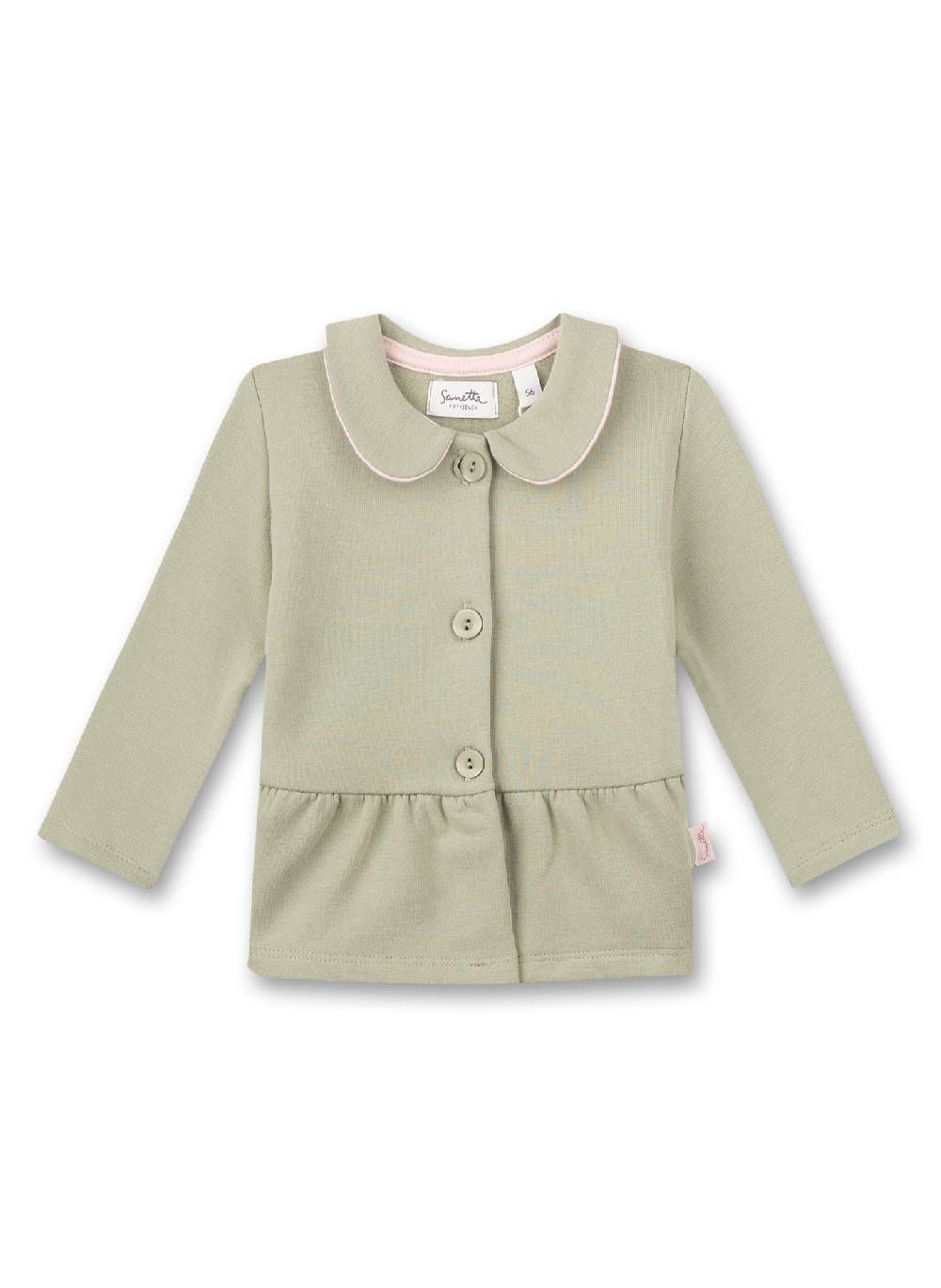 Sanetta Mädchen-Sweatjacke Grün mit Kragen Black Friday Preise