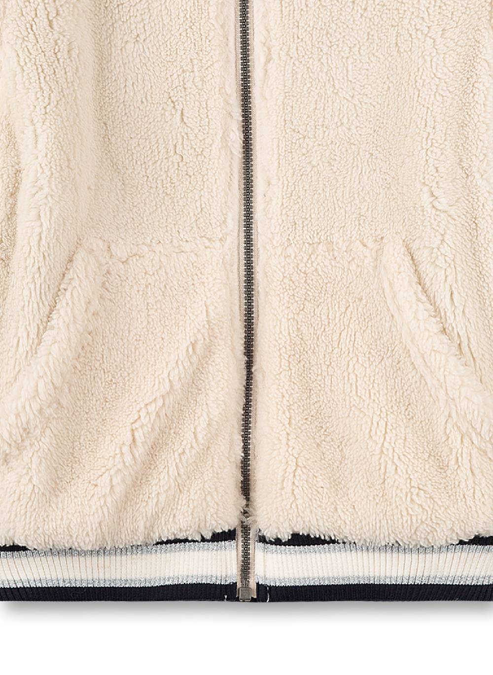 Sanetta Mädchen-Jacke Off-White Teddy-Fleece Letzter Tag