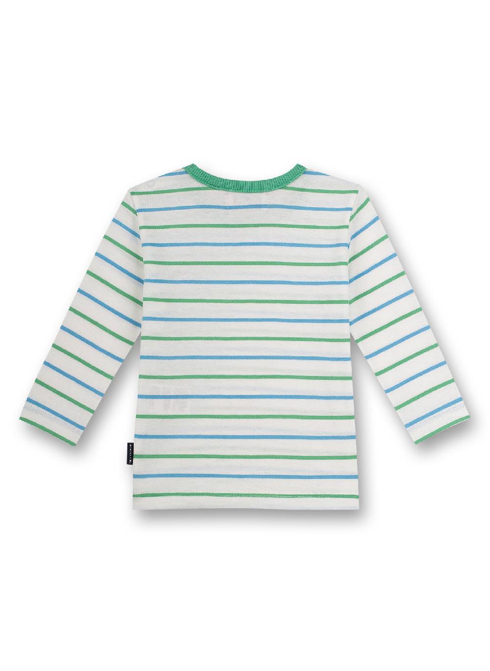 Sanetta Jungen-Shirt langarm Off-White Ringel Little Whale Sonderangebot der Fabrik