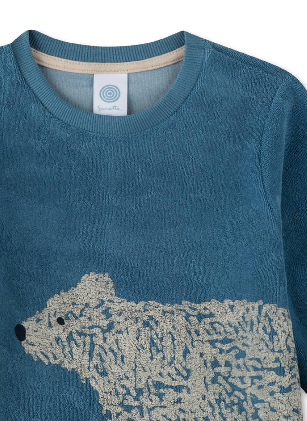 Sanetta Jungen-Schlafanzug Blau aus Frottee Speichern exportieren