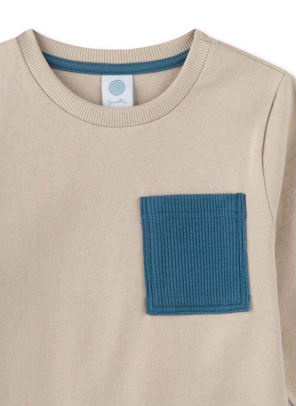 Sanetta Jungen-Schlafanzug Beige Günstiger Verkauf