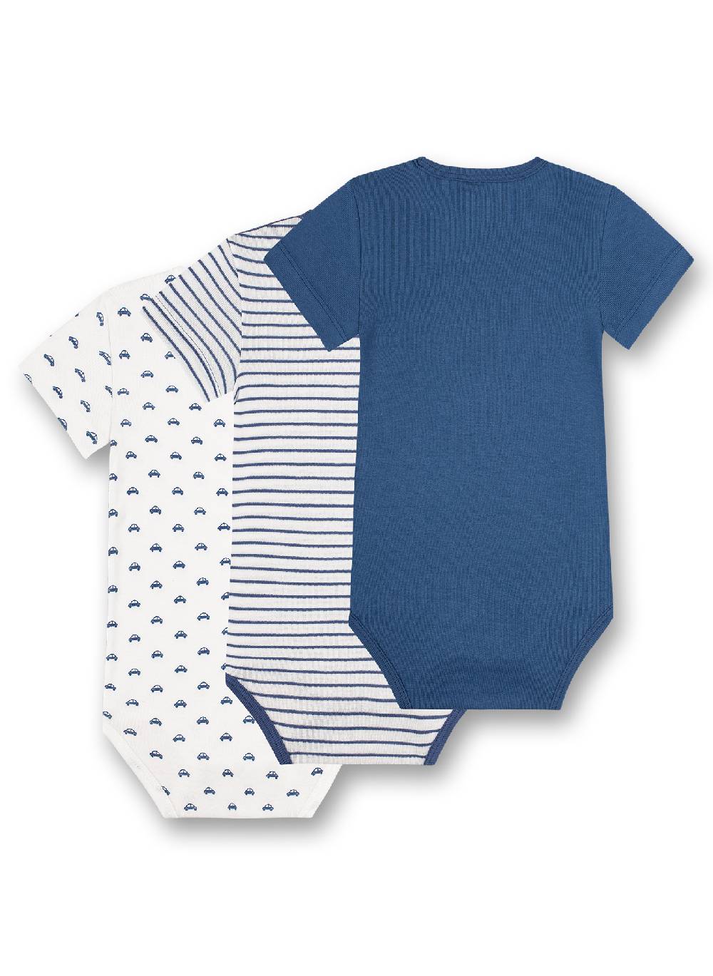 Sanetta Body kurzarm (Dreierpack) Blau Ringel und Weiß Online