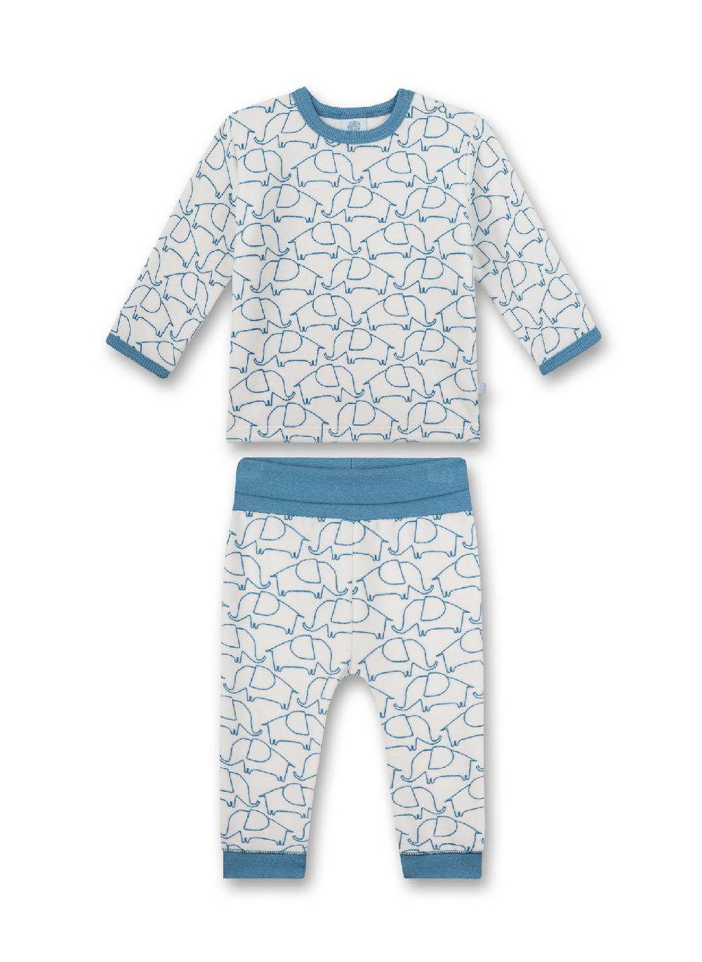 Sanetta Jungen-Schlafanzug lang Off-White Auslauf