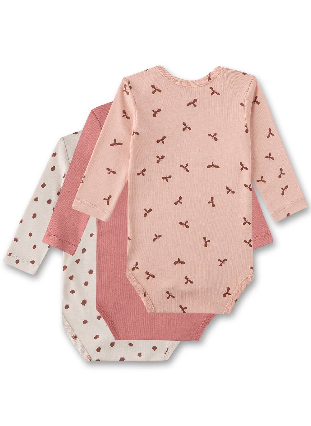 Sanetta Baby-Body langarm (Dreierpack) Beige Discount Store für neue Produkte