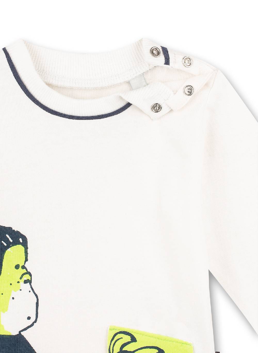 Sanetta Jungen-Shirt langarm Off-White Monkey Funky Exklusivangebot