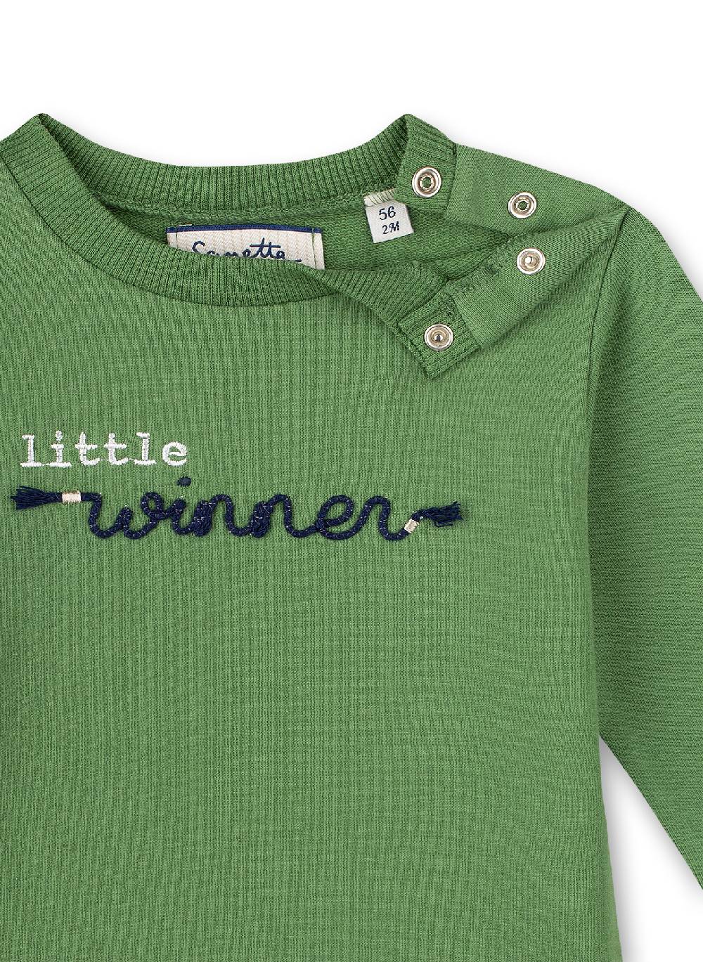 Sanetta Jungen-Sweatshirt Grün Lucky Winners Weihnachtsangebot