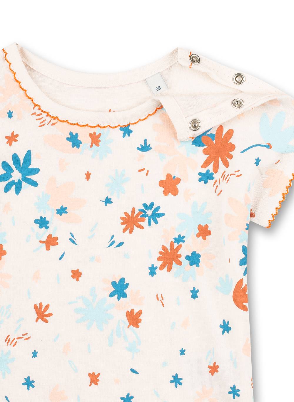 Sanetta Mädchen T-Shirt Weiß Blumen-Allover Kangaroo Blitzangebot