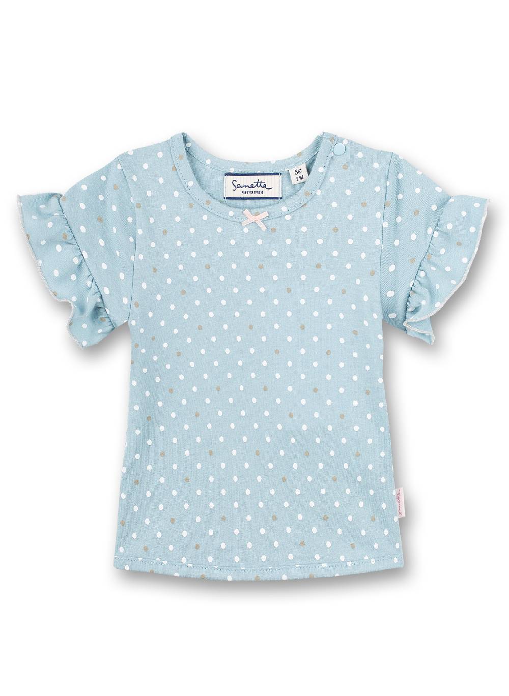 Sanetta Mädchen T-Shirt Hellblau Dots-Allover Fluffy Duckling VIP-Rabatte