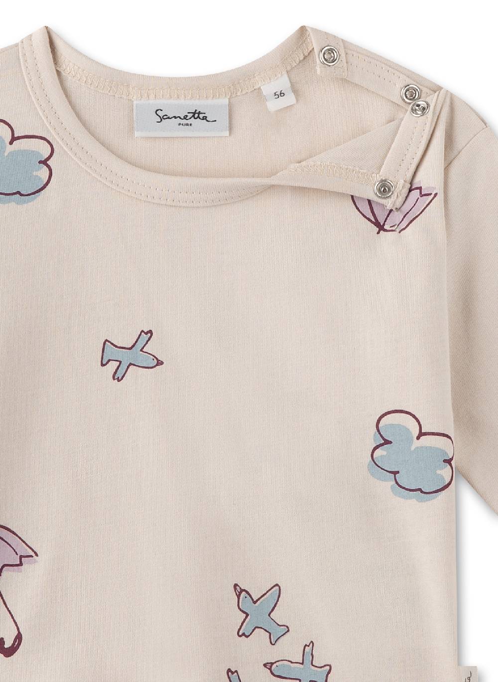 Sanetta Mädchen-Langarmshirt Beige Großer Ausverkauf
